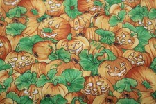 Small 42 in by 13 in Cotton Fabric PUMPKIN PATCH HALLOWEEN joann fabrics