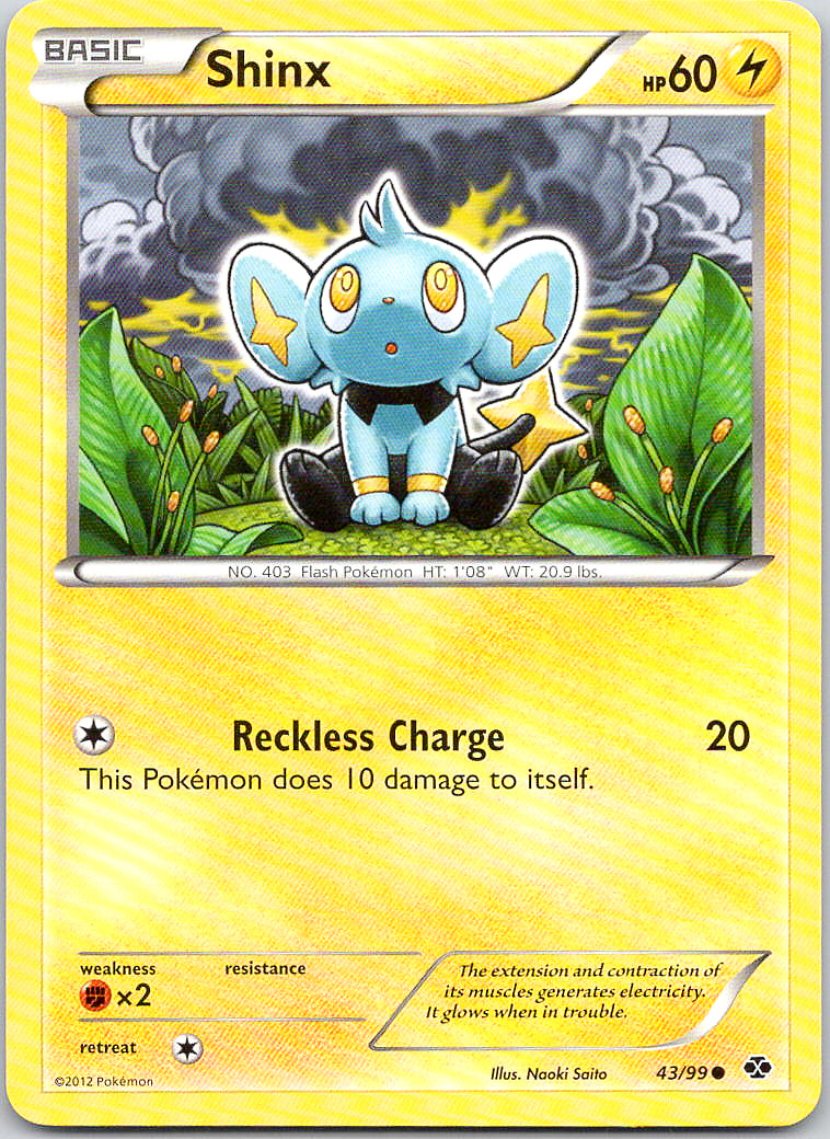 Pokemon Shinx 43/99 Next Destinies Common 43 Normal LP TCG