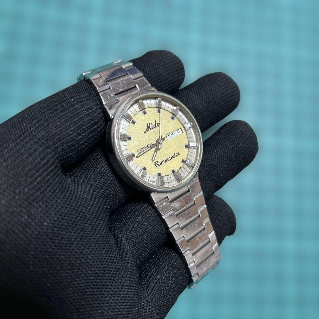 Mido Commander Automatic Watch Beige Dial Stainle… - image 3