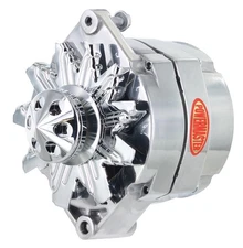 Powermaster 27294-367 Alternator 12si 100Amp 75 Idle V Type Cone Polished