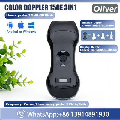 Wireless Ultrasound Scanner Color Doppler 3 in 1 Linear/Convex Probe 158E