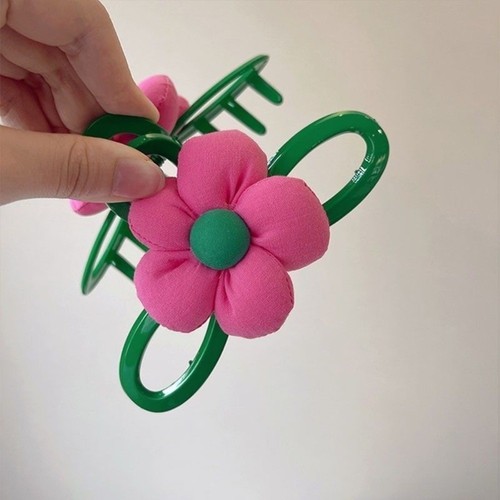 Large Hair Clip Grasping Clip Plastic Crab Hair Clips Flower Hairgrips Women - Picture 4 of 7