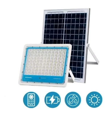 NEGOZIO MATTO FARO LED SOLARE 2000W FARETTO CREPUSCOLARE IP66 FOTOVOLTAICO INCLUSO TELECOMANDO