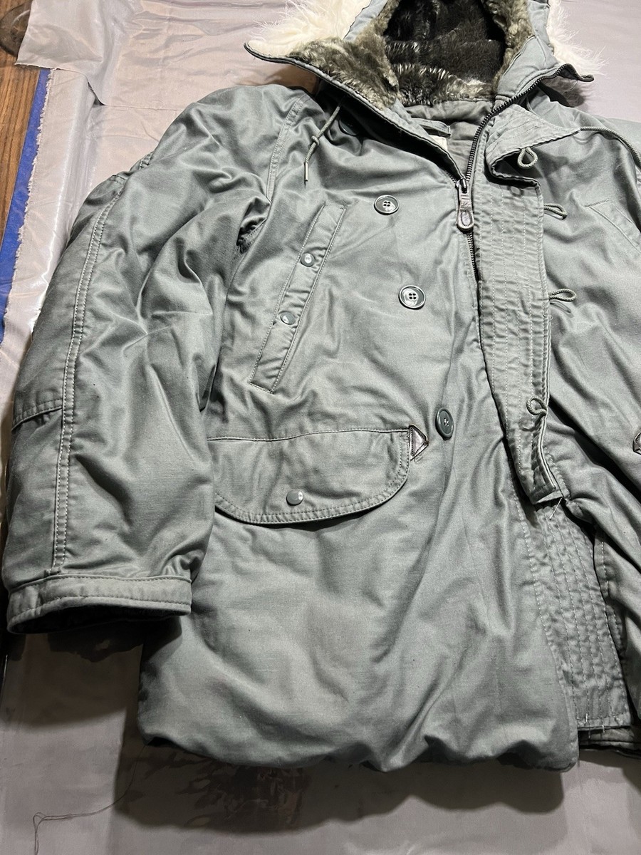 US Military Parka Extreme Cold Weather Type N-3B Jacket Size M MIL