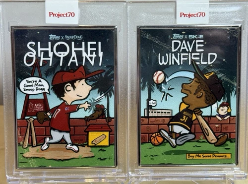 SHOHEI OHTANI DAVE WINFIELD * ARTIST PROOF A/P SET TOPPS 2021 PROJECT 70 PEANUTS