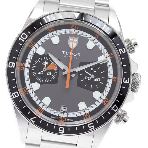TUDOR Heritage Chrono 70330N Date Gray / Black Dial Automatic ...