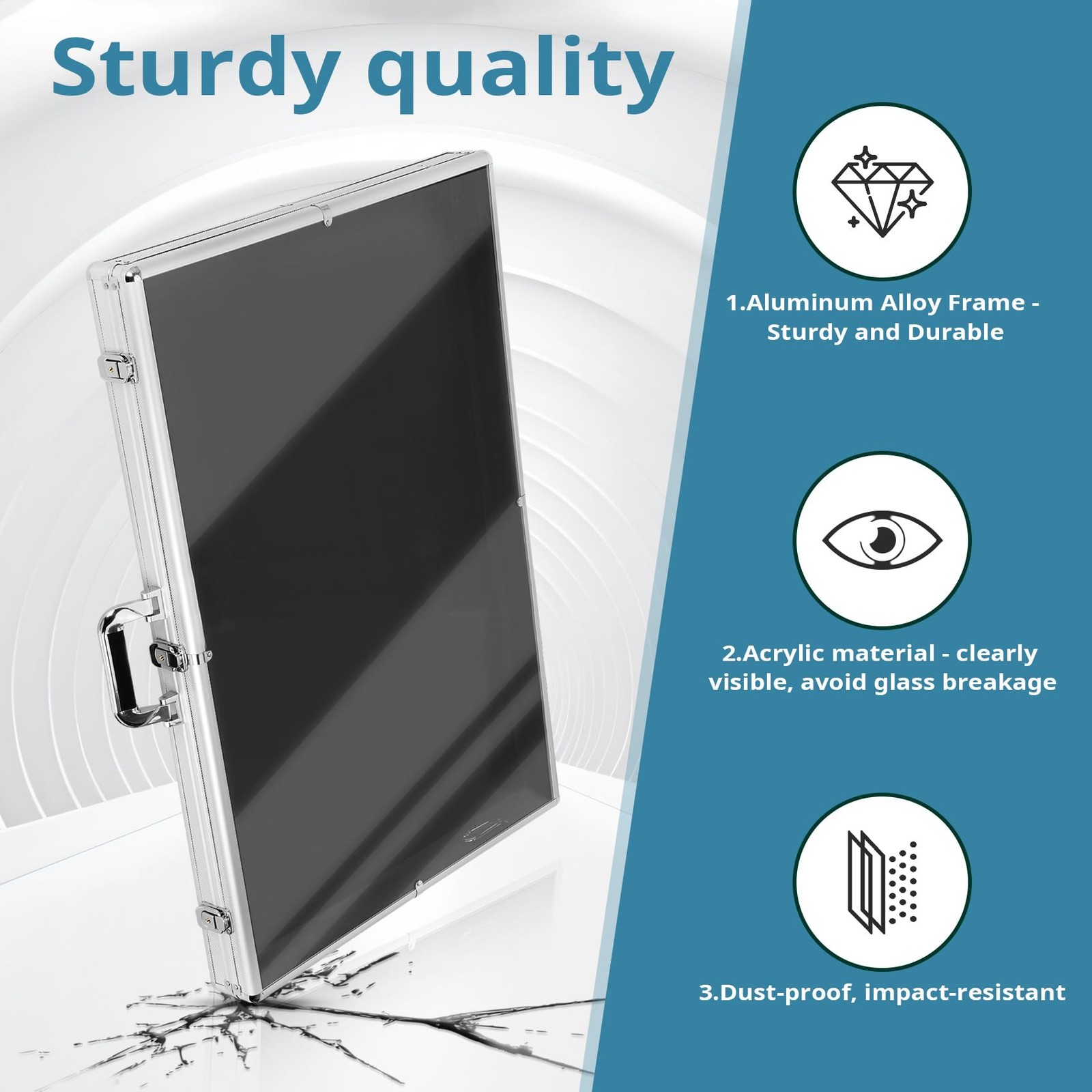 34"x22" Portable Trade Show Display Case for Trade Shows & Table Top Card