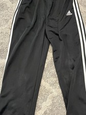 Adidas Gender Neutral Kids Black Wide Leg Pants Size L