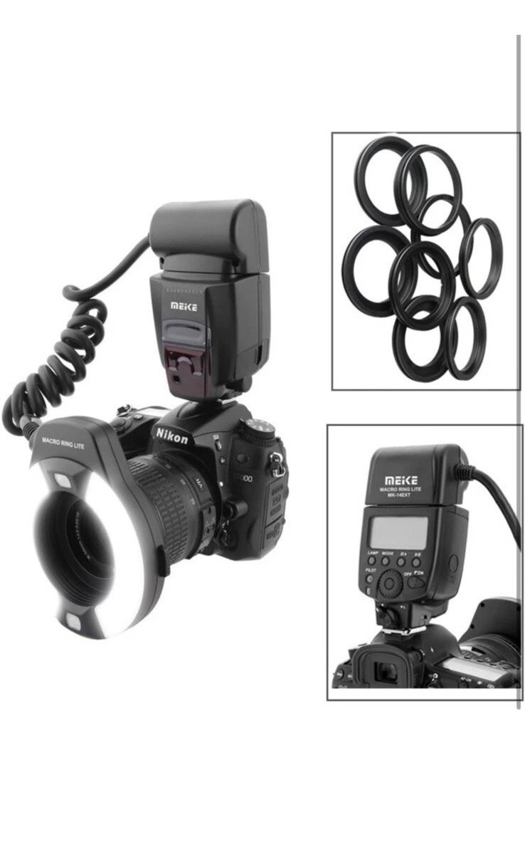 Meike MK-14EXT Ringblitz Für Nikon – Makro-Ringblitz Mit TTL & LED Für Nahaufnahmen