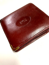 PORTAFOGLIO CARTIER VINTAGE MUST CC IN PELLE QUADRATA GOFFRATA BIFOLD FRANCIA...