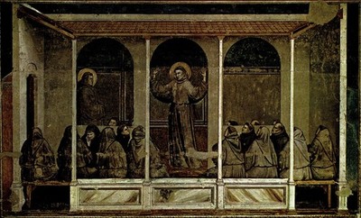 Giotto the Apparition at Arles 1315 Vintage Art Print Poster Wall Decor Abstract