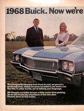 Vtg Magazine Ad Print 1968 Buick. Now Were Talking Your Language 2 Pages