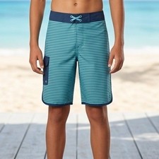Cat Jack Swim Shorts Board Trunks Boys XL 16 Striped UV Protection Mesh Lined