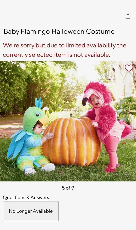 Pottery Barn Kids Baby Flamingo Costume Halloween, Ages 12-24 Months - Image 4 of 4