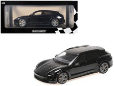 2021 Porsche Taycan CUV Turbo S Black 1/18 Limited Edition by Minichamps