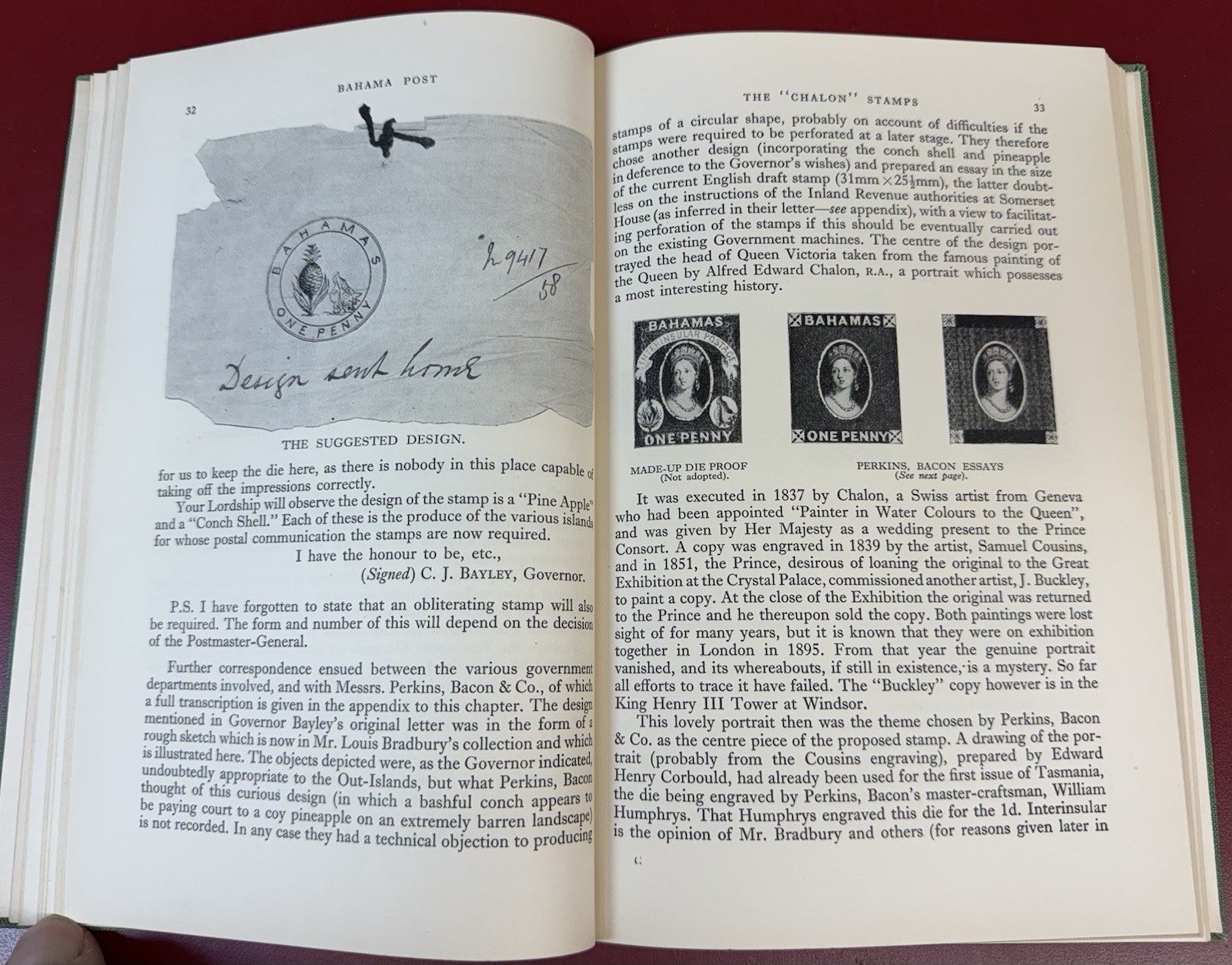 The Postage Stamps & Postal History of the Bahamas, by Harold G.D. Gisburn, 1950