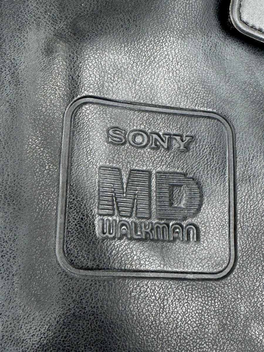 Sony MD Minidisc Walkman Pouch Case Leather Black | eBay
