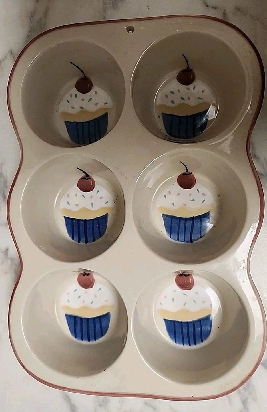 Hartstone Pottery, Stoneware 10.5"x7.25" Muffin & Cupcake Pan