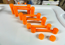 AFX Aurora 8 ORANGE Bridge Trestle Supports used to elevate track, 16 total pcs.