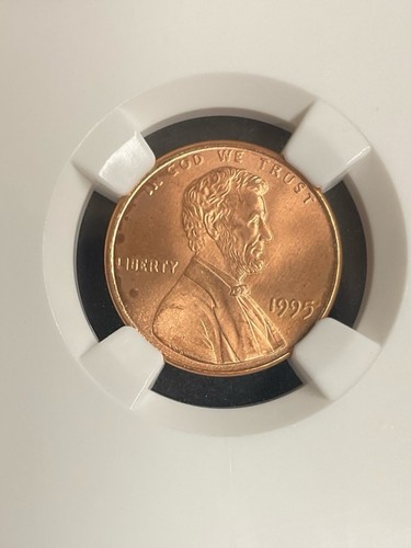 1995 Lincoln Penny NGC MS 69 RD Double Die Obverse Error - Picture 3 of 5