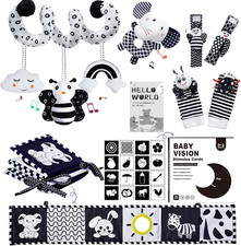 Black and White Sensory Toys for Babies,Montessori Toys for Babies,High Contrast