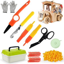 Cardboard Cutting Tools for Kids, 170 Pcs DIY Safe Cutting Creative Craft Kit, C