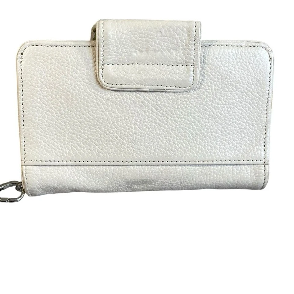 Cartera de cuero crema Grace Adele muñeca correa desmontable compacta tamaño más pequeño Foto 2 de 4