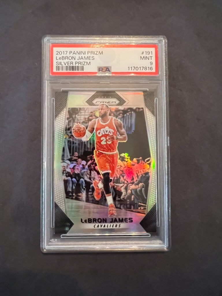 2017-18 Prizm LeBron James Silver Prizm PSA 9 - Cavs Lakers Heat MVP Champ