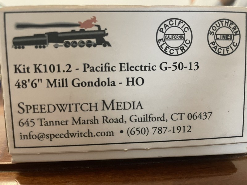 RARE HO Resin Speedwitch PE Southern Pacific SP G-50-13 Gondola Like Sunshine
