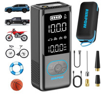 Portable Tire Inflator, 150 PSI Cordless Air Compressor with Digital Gauge, 3.7  