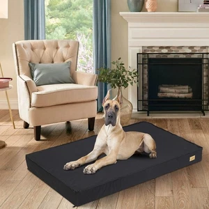 Lit de chien orthopédique pour grands chiens Tapis de caisse lavable avec mousse d'éponge supportive