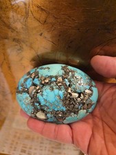 Sterling Silver Turquoise and Pyrite Belt Buckle Extremely Rare Native American