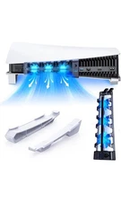 PS5 Horizontal Stand with Silent Enhanced Cooling Fan and Adjustable Speed