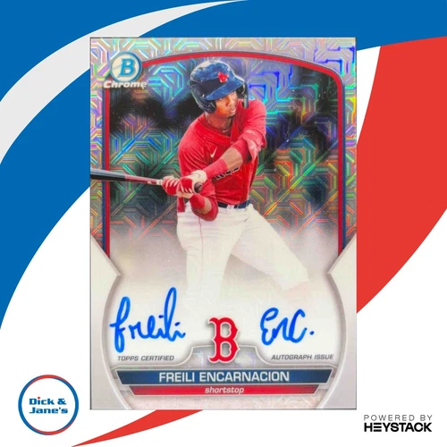 2023 Bowman Freili Encarnacion Chrome Prospects Mega Box Auto Mojo Refractor BOS