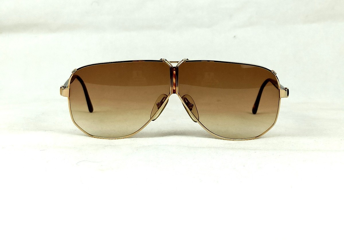 NOS CHRISTIAN DIOR WEST METALLICA MILITARY SUNGLASSES VINTAGE 70s 