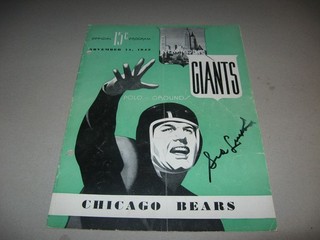 Scarce 1943 NFL Football Program New York Giants Vs. Chicago Bears