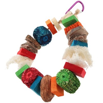 Parrot Toys Natural Bird Shredding Foraging Colorful Tearing Chewing