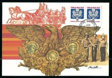 Fire US FDC Postal Card - The Fireman's Eagle