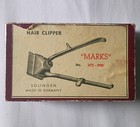 Marks Manual Hair Clipper 275-000 Silver Solingen Germany w/ Box Vintage — photo 1