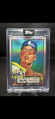2022 Topps X Naturel 1952 - Encased Art Mickey Mantle #A-1 Rainbow Foil /99