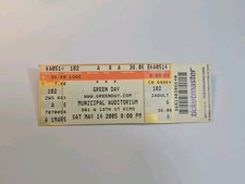 Green Day Concert Ticket Stub May 14, 2005 Municipal Auditorium KC Seat 8