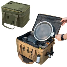 30L Picnic Camping Storage Box- Foldable Large Outdoor Tactical Kitchenware Bag