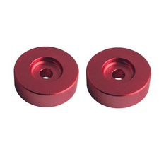 2x Red Aluminum 45 RPM Dome Adapter, 7 inch Vinyl Record Player Turntable Accs