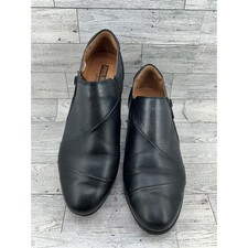 Pikolinos Black Leather Asymmetrical Zip Ankl...