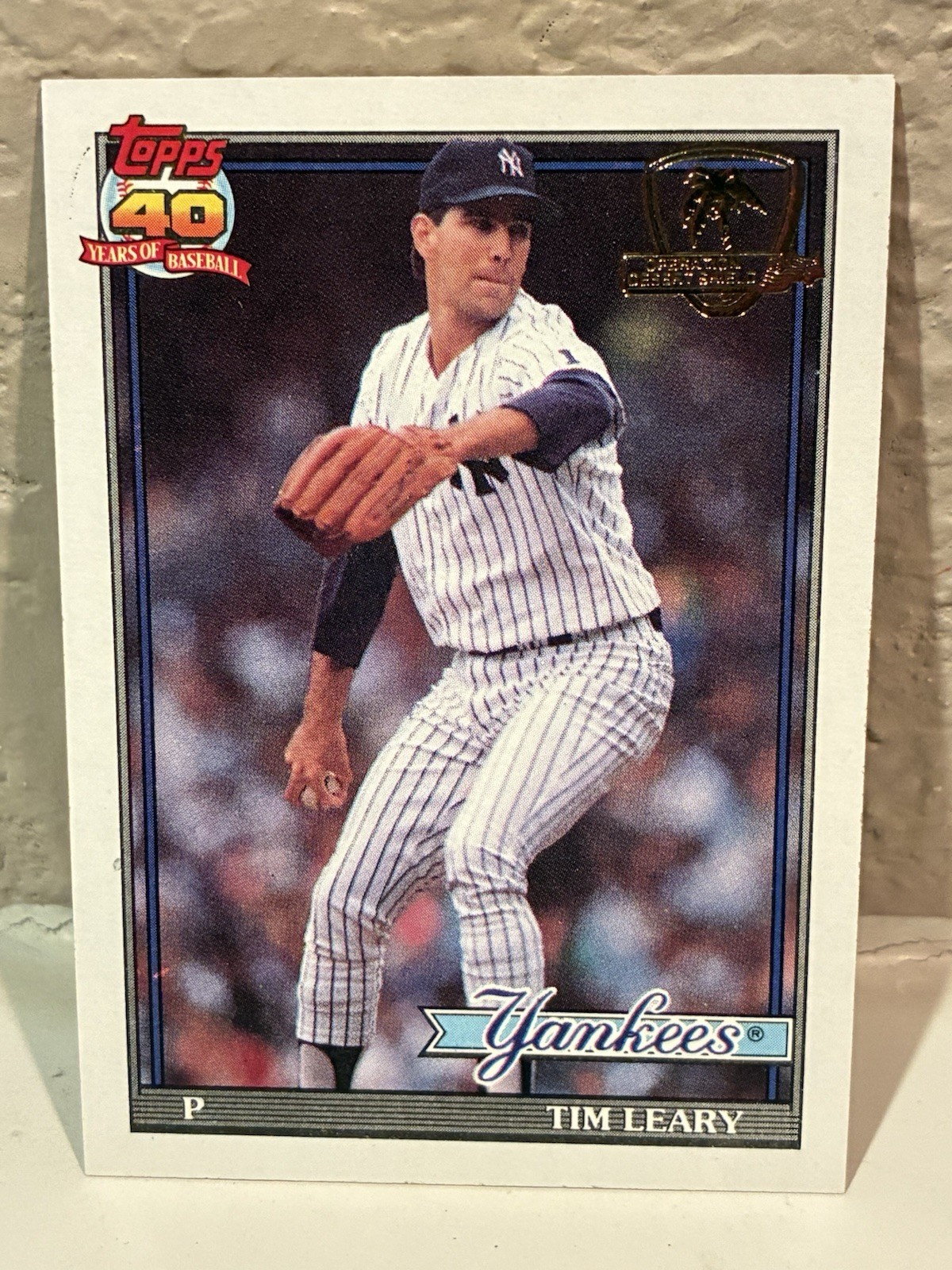 1991 Topps Desert Shield Tim Leary New York Yankees #161 NRMT C