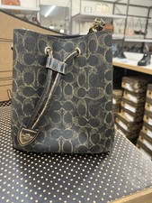 Coach Rowan Bucket Bag In Loved Signature Canvas With Charms CDY21 Gold/Brown