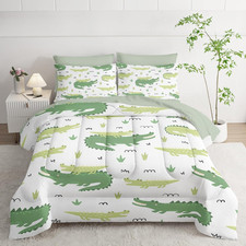 Crocodile Kids Bedding Set, 7-Piece Comforter Set with Sheets  Pillowcases