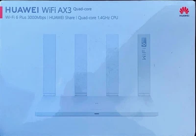 Huawei AX3 Tri Band WiFi 6 Plus 3000 Mbps Quad Core 1.4 GHz CPU Bis Zu 128 Gerät - Bild 1 von 4