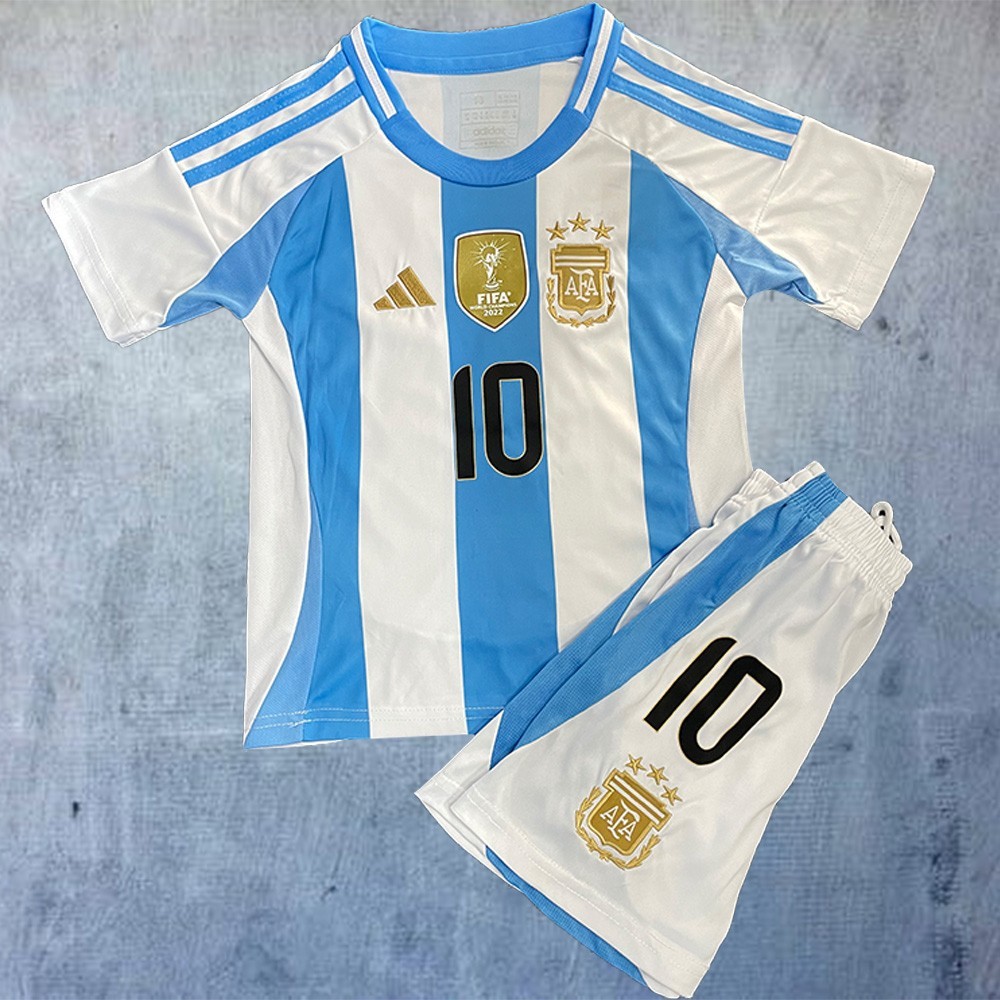 2022 Argentina National Team Kids Retro Soccer Kit - Lionel Messi