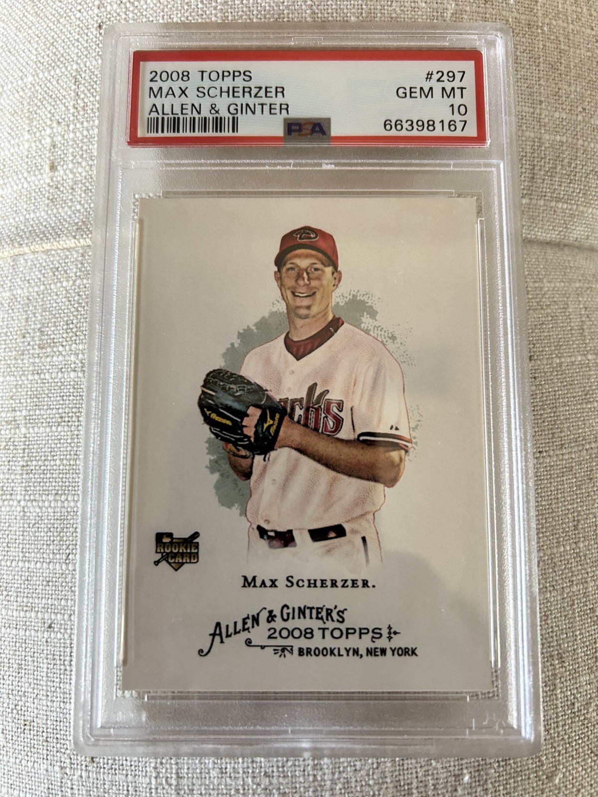 2008 Topps Allen & Ginter #297 Max Scherzer PSA 10
